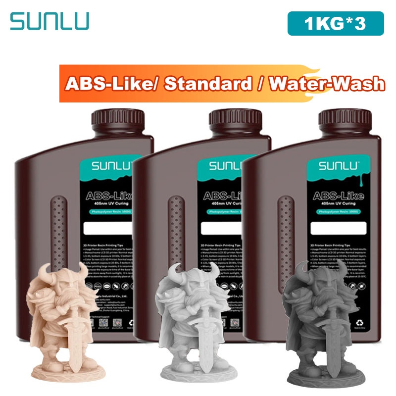 3D Printing Uv Resin - SUNLU 3KG ABS-achtige/standaard/waterwashars 405nm snelle UV-uithardende