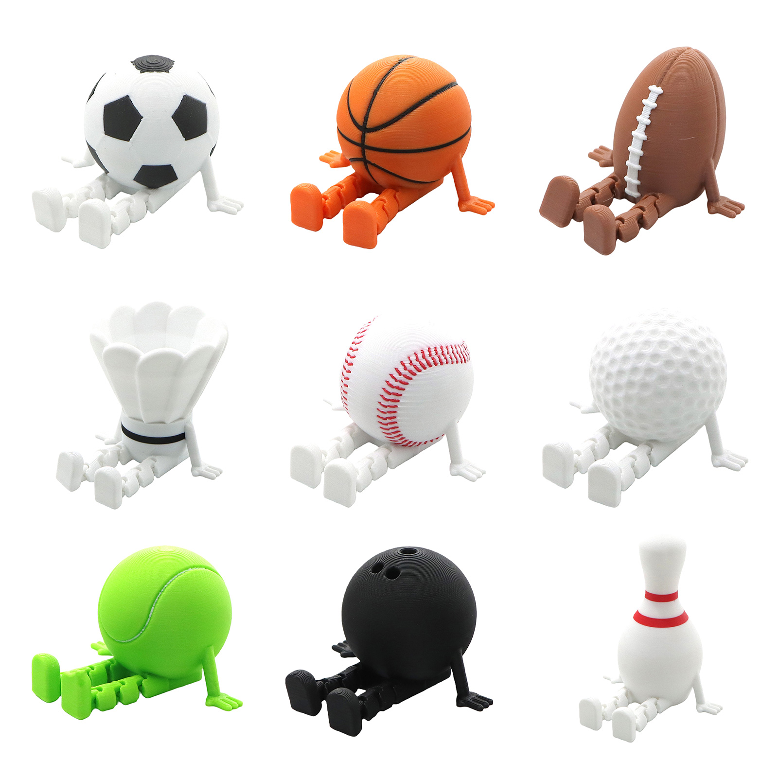Sportbalvriendjes 3D-geprinte  - 3D Printing Desk recensie en prijs