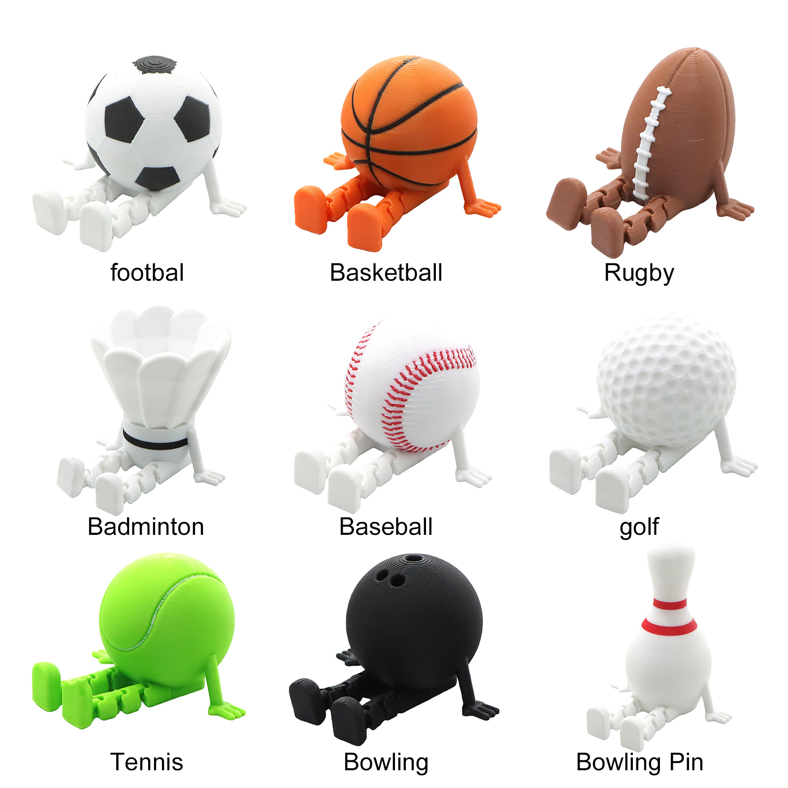 Sportbalvriendjes 3D-geprinte  - 3D Printing Desk recensie en prijs