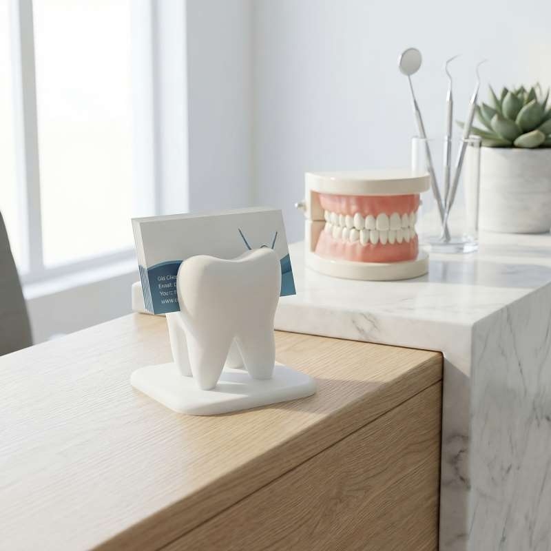 3D-geprinte tandvormige visite - 3D Printing Desk recensie en prijs
